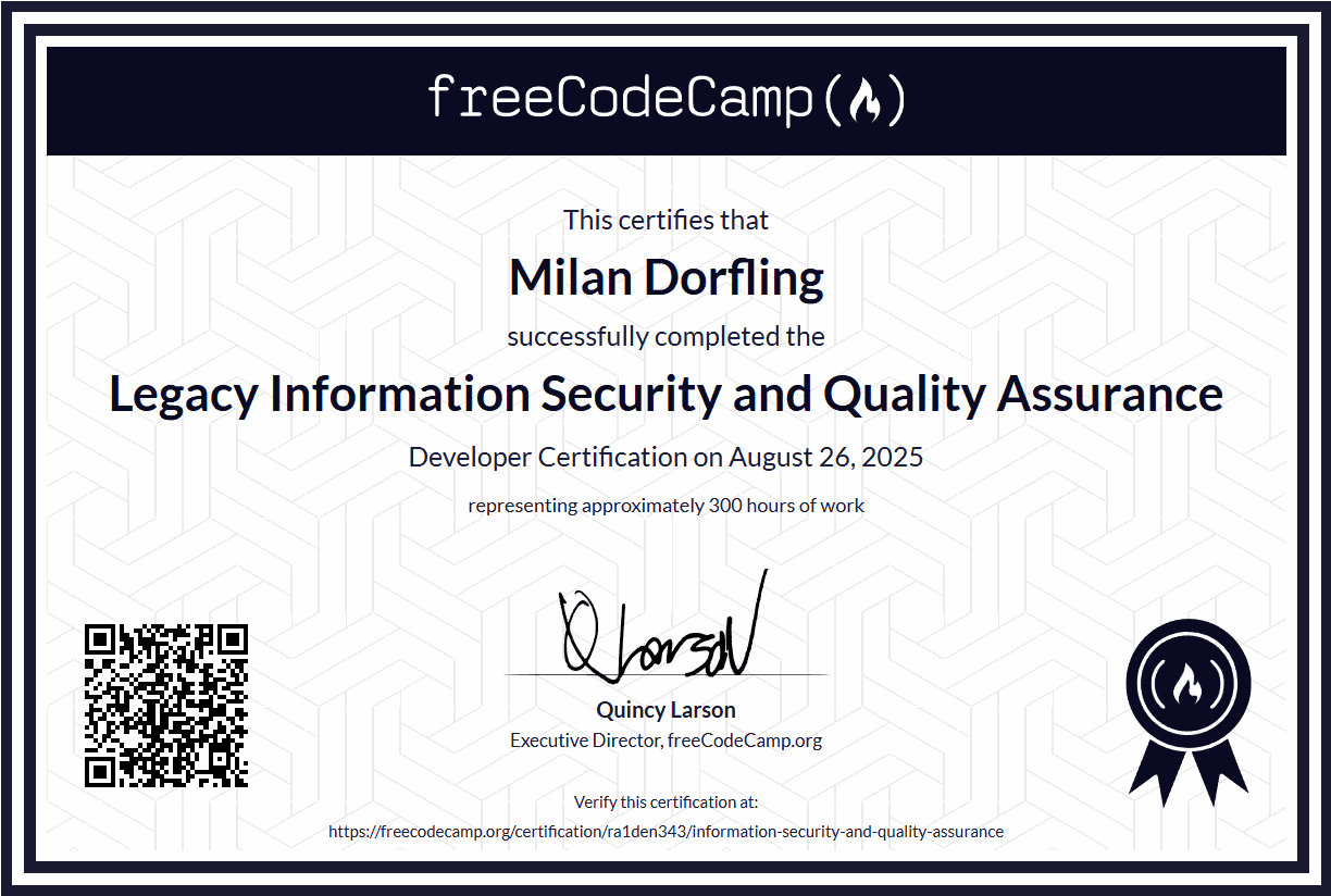 Information Security and Quality Assurance