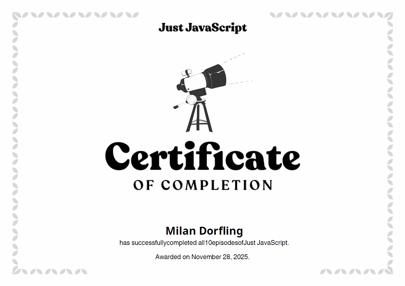Just JavaScript