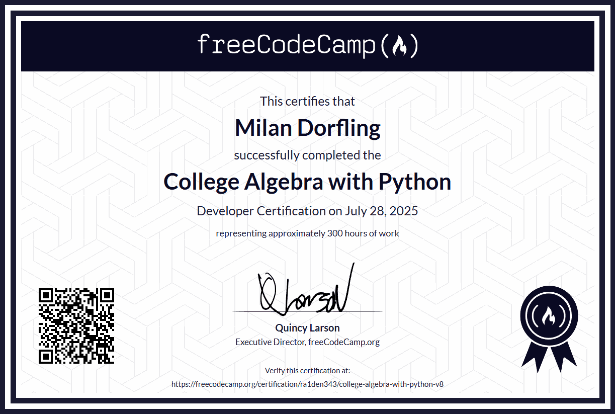 College Algebra with Python